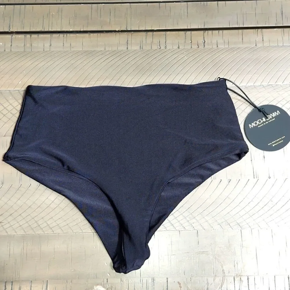 Mochi Swim Black High Rise Bikini Bottom Sz M NWT - Picture 2 of 7